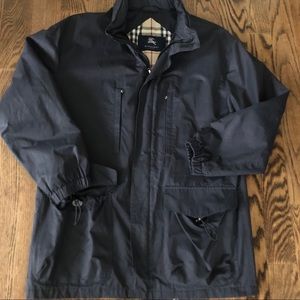 Burberry London Black Rain Jacket Size S